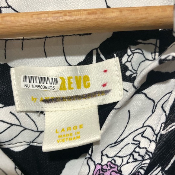 Anthropologie Black and White Floral Maxi Dress - Picture 4 of 9